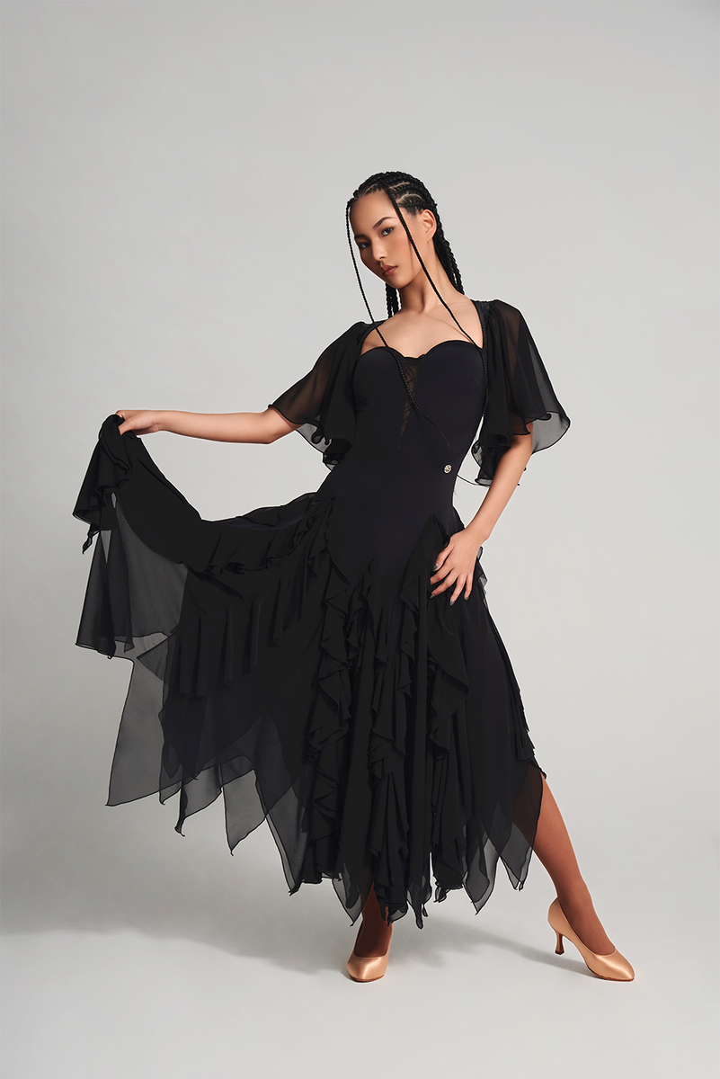 DANCE QUEEN 718 Lace Custom Black Dress – dancequeen-dancewear
