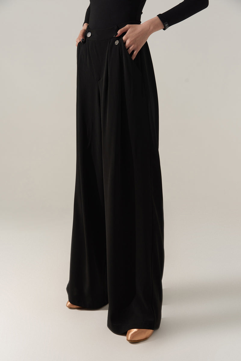 DANCE QUEEN 266-30 Aloe Vera Green Elastic Waistband Ballroom Practice Dance Sport Trouser main image 1