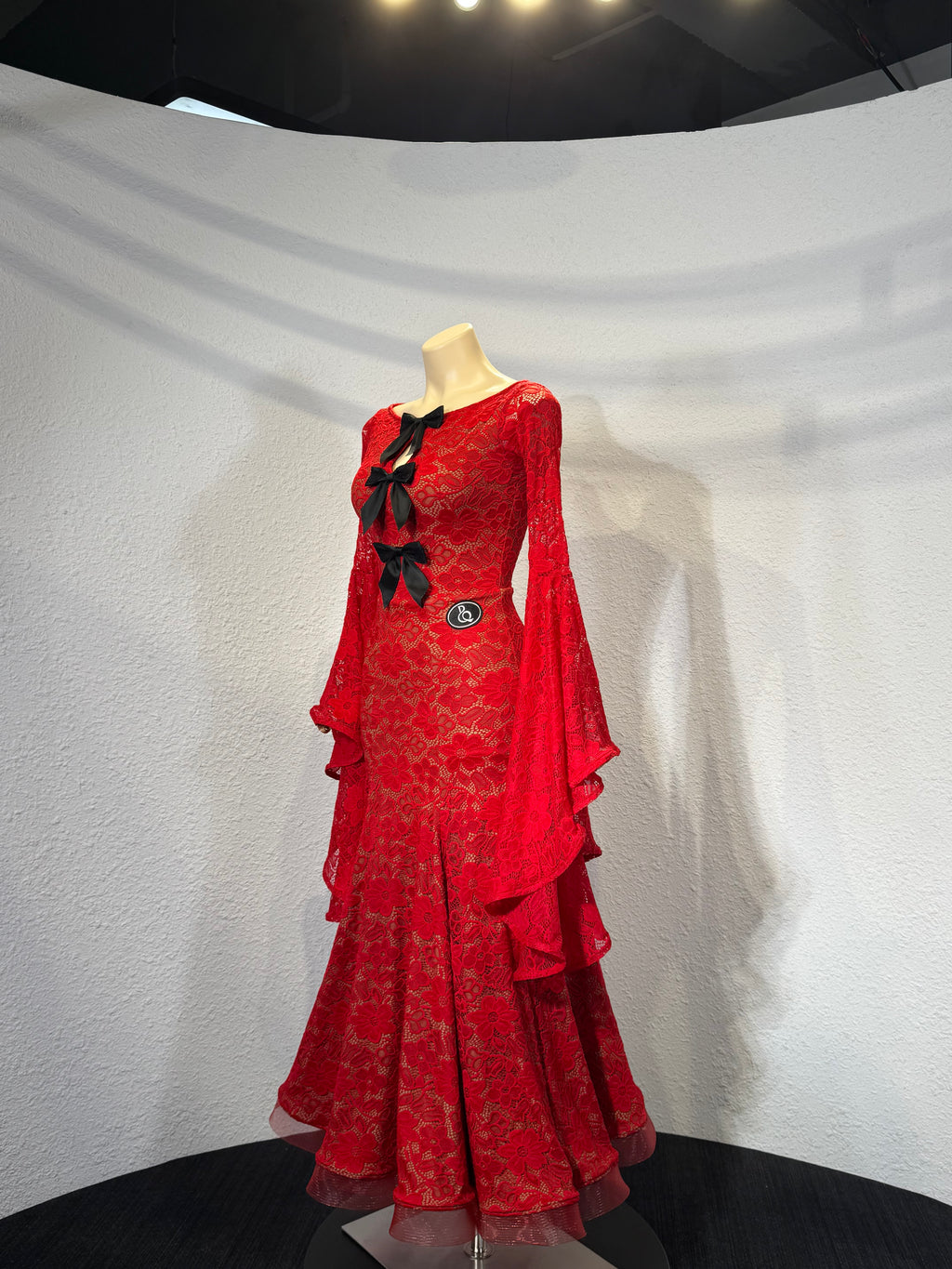 DANCE QUEEN Red Lace Custom Made Show Dress – dancequeen-dancewear