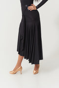DANCE QUEEN 1030 Black Ruffle Design Ballroom Dance Sport Skirt