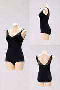 DANCE QUEEN 1082 Black V Neck Sleeveless Ballroom Practice Dance Sport Leotard