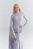 DANCE QUEEN 1065-3 Lavender Lace Long Sleeve Ballroom Practice Dance Sport Leotard