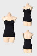 DANCE QUEEN 1094 Black V Neck Suspenders Practice Dance Sport Ballroom leotard