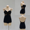 DANCE QUEEN 1095 Black Straps Special Design Ballroom Practice Dance Sport Leotard