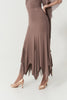DANCE QUEEN 1125-5 Chocolate Irregular Lace Ballroom Practice Dancing Skirt