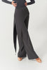 DANCE QUEEN 1161-3 Gray Irregular Floats Buckle Wide Leg Ballroom Practice Dancing Trouser