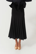 DANCE QUEEN 1174 Black 3D Shape Basic Ballroom Practice Dancing Skirt