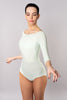 DANCE QUEEN 015 DANCE QUEEN Boat Neck Low Back Ribbed Leotard