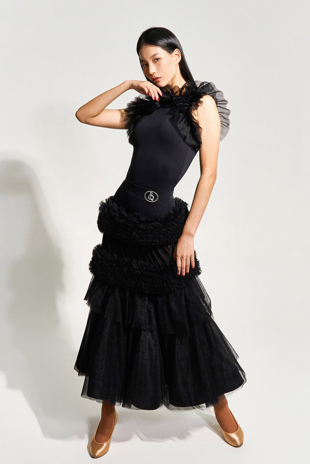 DANCE QUEEN 972 Limited Lace Multi Layer Ballroom Practice Skirt