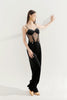 DQ-538 Tailor-Made Flowing Flared Sleeve Cinched Waist Godet Dress