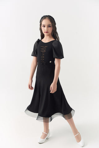 DQ-2310 Kids High-End Customized Lace-up Dress