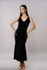 DQ-533 Tailor-Made Cinched Waist Sensual Tattoo Effect Back Dress