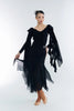 DANCE QUEEN 546 Classic black irregular ballroom skirt