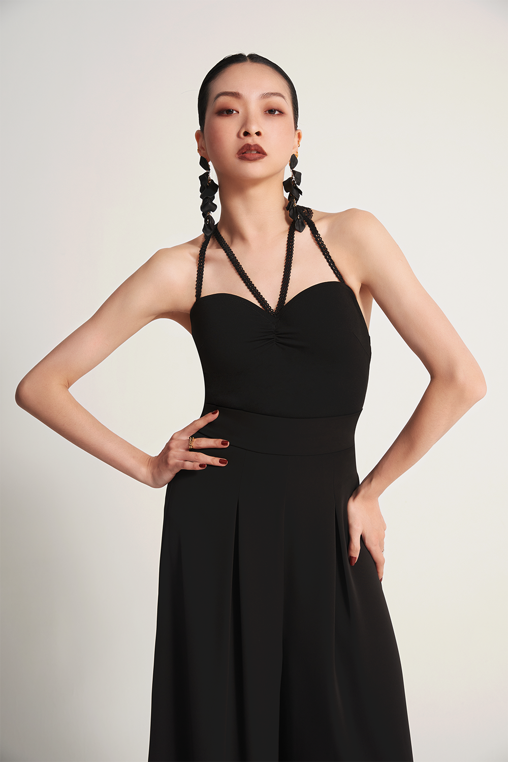 DANCE QUEEN 682 Black lace sling leotard dancequeen dancewear