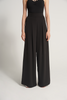 DANCE QUEEN 700 Black ruffle wide leg trousers