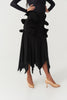 DANCE QUEEN 1181 Black 3D Shape Irregular Ballroom Practice Dancing Skirt