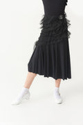 DANCE QUEEN Kid 2368 Stylish Mesh Waist Design Ballroom Dance Skirt
