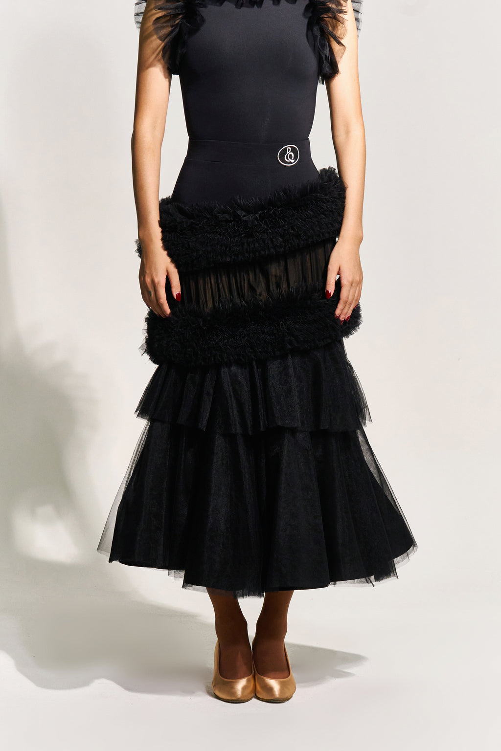 DANCE QUEEN 972 Limited Lace Multi Layer Ballroom Practice Skirt