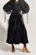 DANCE QUEEN 991 Tassel Lace Ballroom Practice Skirt
