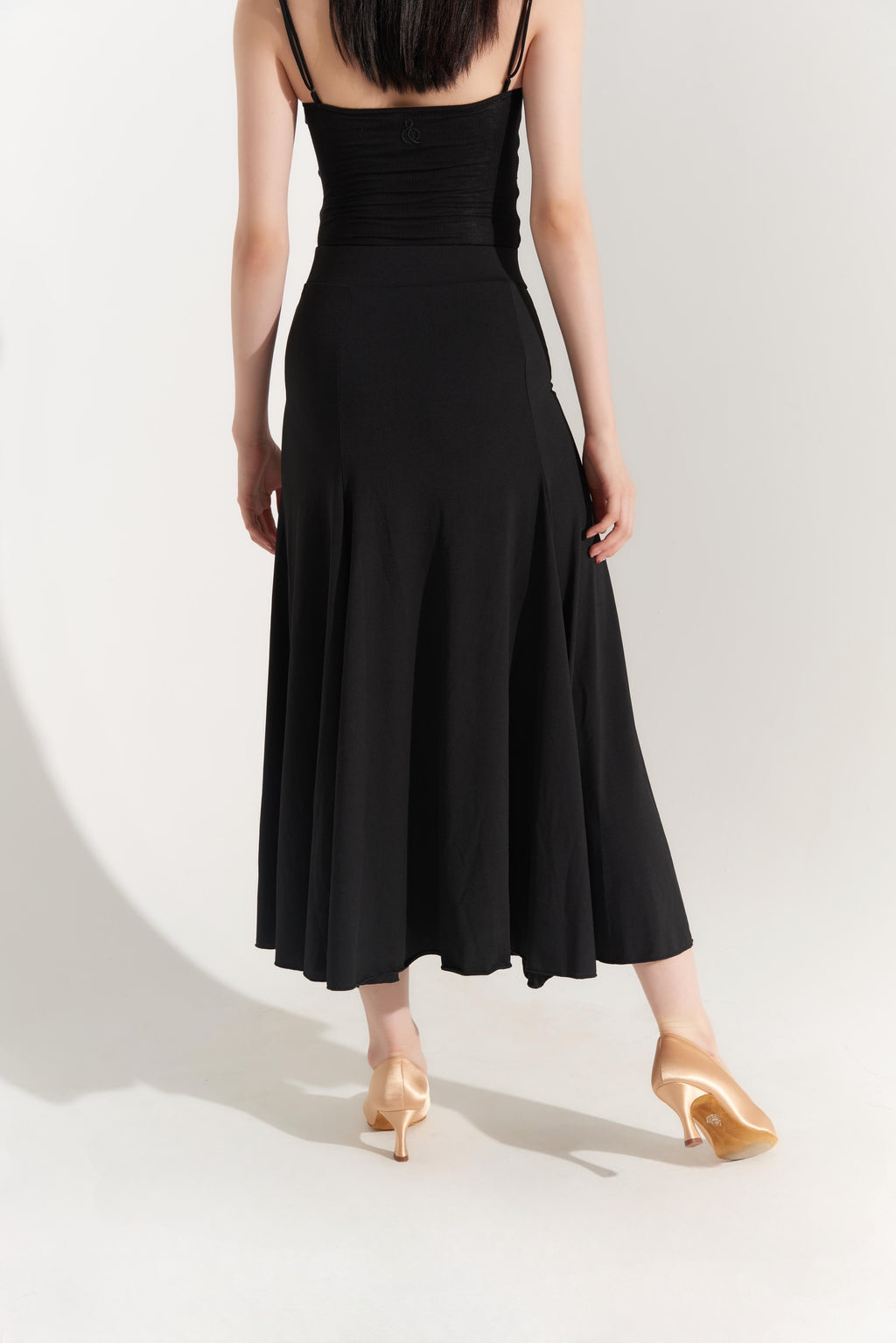 DQ-393 Dance Queen Black Godet Skirt