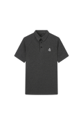 DANCE QUEEN M128-4 Gray Upgrade Fabric Short Raglan Sleeve Man Polo Shirt