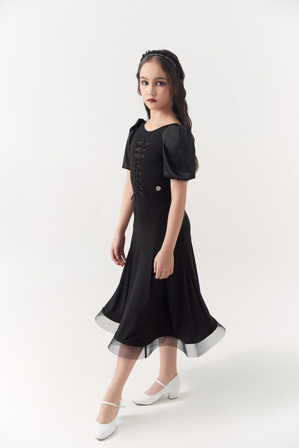DQ-2310 Kids High-End Customized Lace-up Dress