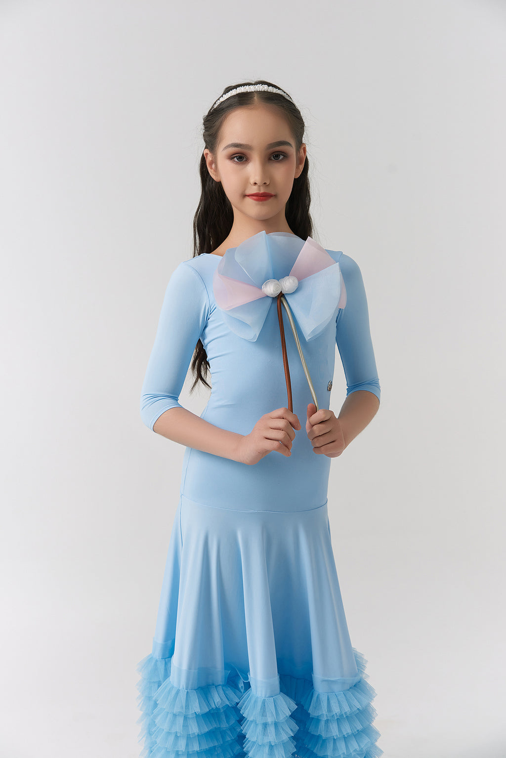 DQ-2312 Kid High-End Customized Fanfare Flair Dress