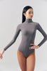 DANCE QUEEN 006 Advanced Nude Basic High-Neck Long Sleeve Leotard