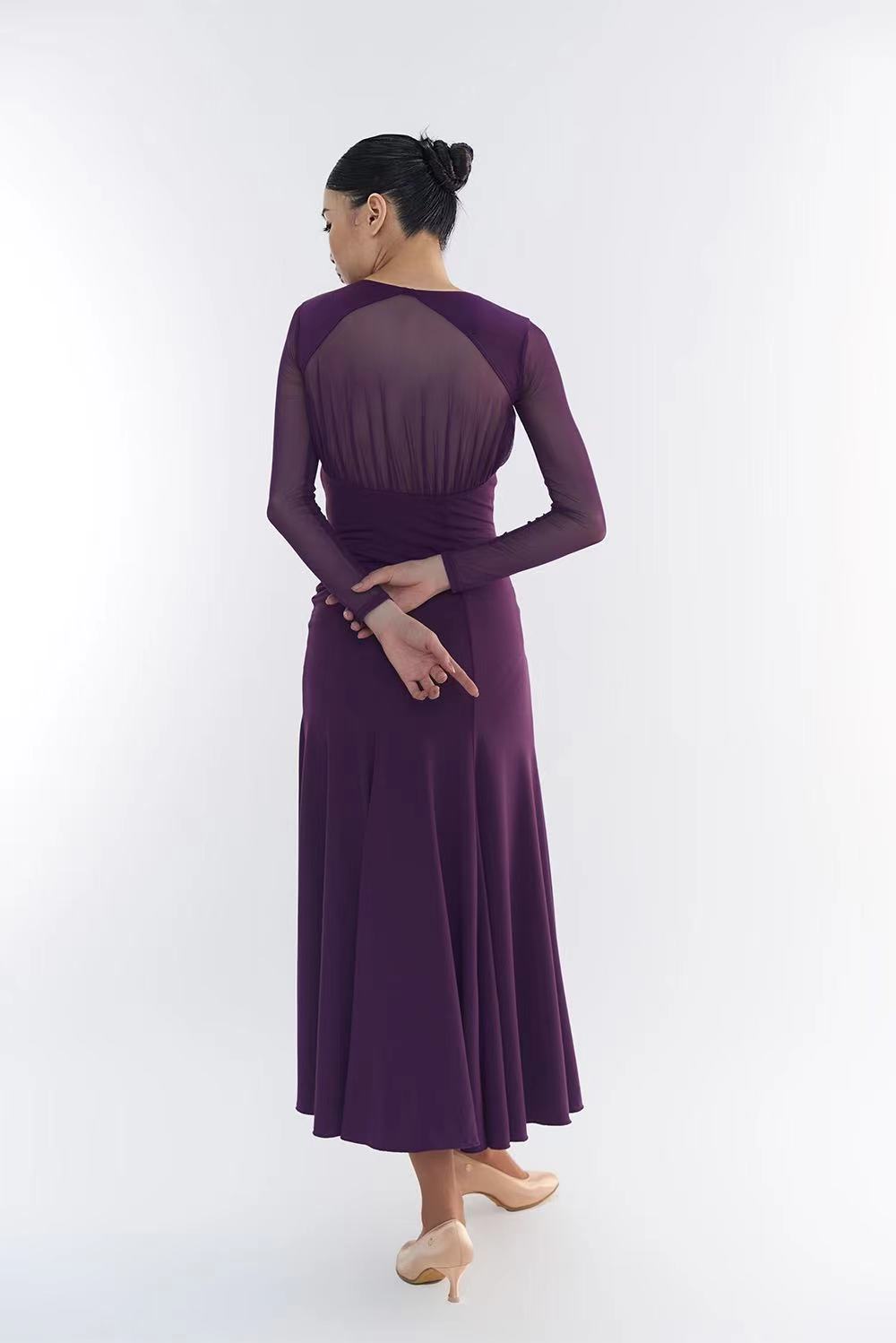 DANCE QUEEN 581-2 Tailor Made Dark Purple Dress