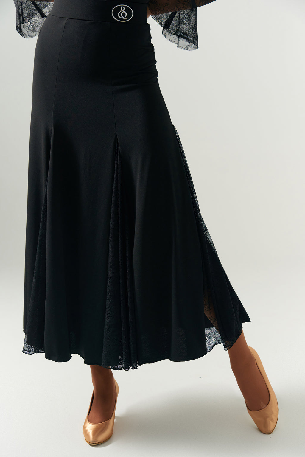 DQ393-2 Essential Lace Godet Skirt
