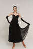 DQ-489 Tailor-Made Pleated Tulle Dress with Bow Finished on Back