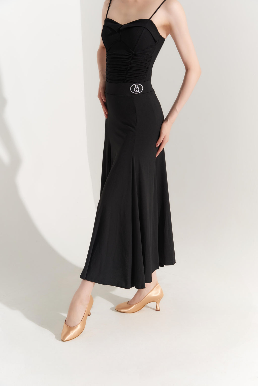 DQ-393 Dance Queen Black Godet Skirt