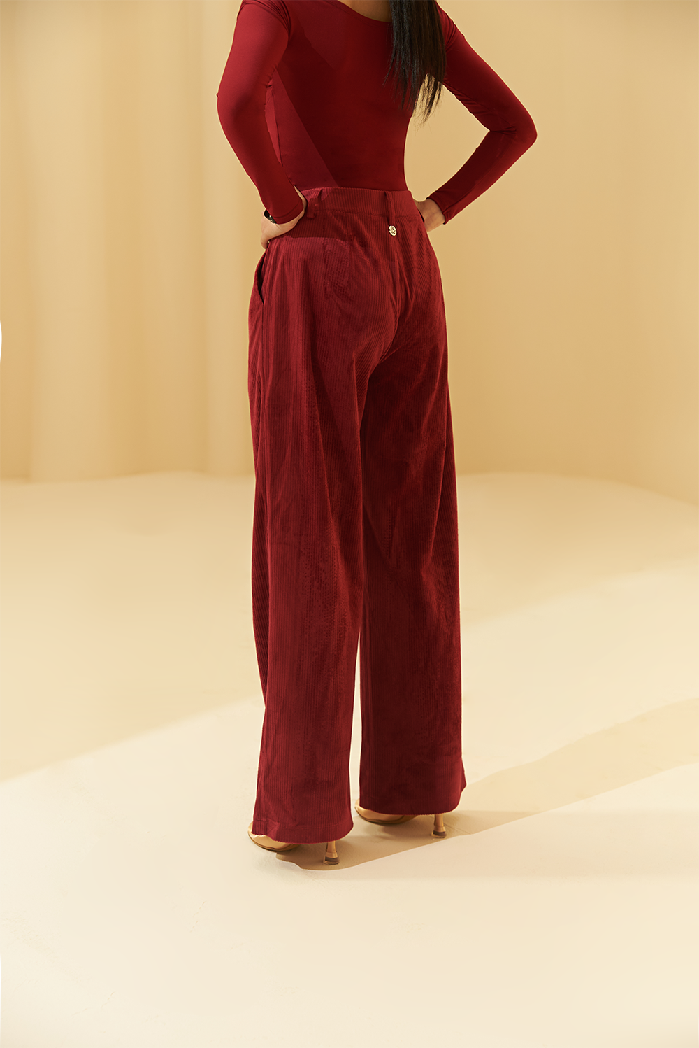 DANCE QUEEN 507-3  Corduroy Wide Leg Trousers