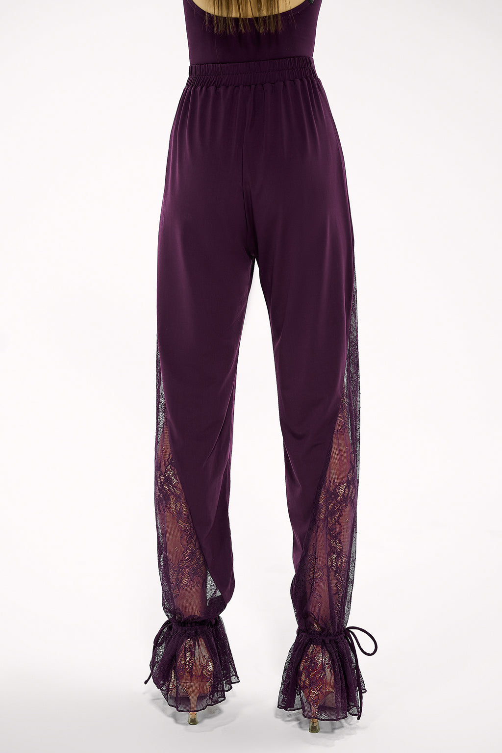 DANCE QUEEN 785-2 Plum Autumn Llimited Color Limited Lace Ballroom Trouser