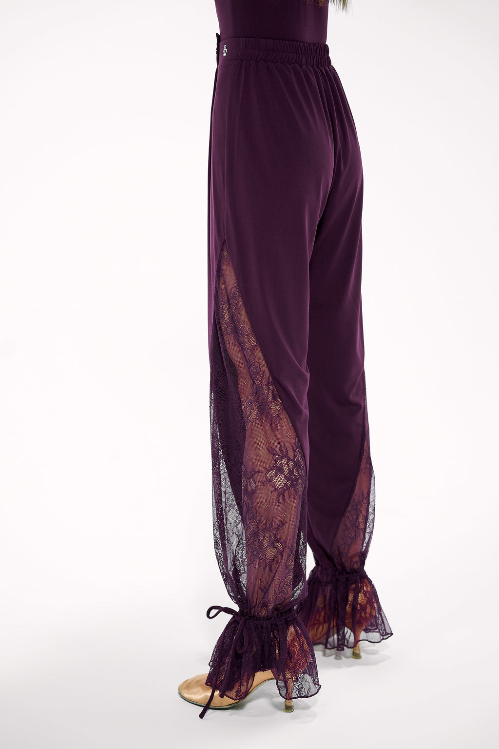 DANCE QUEEN 785-2 Plum Autumn Llimited Color Limited Lace Ballroom Trouser