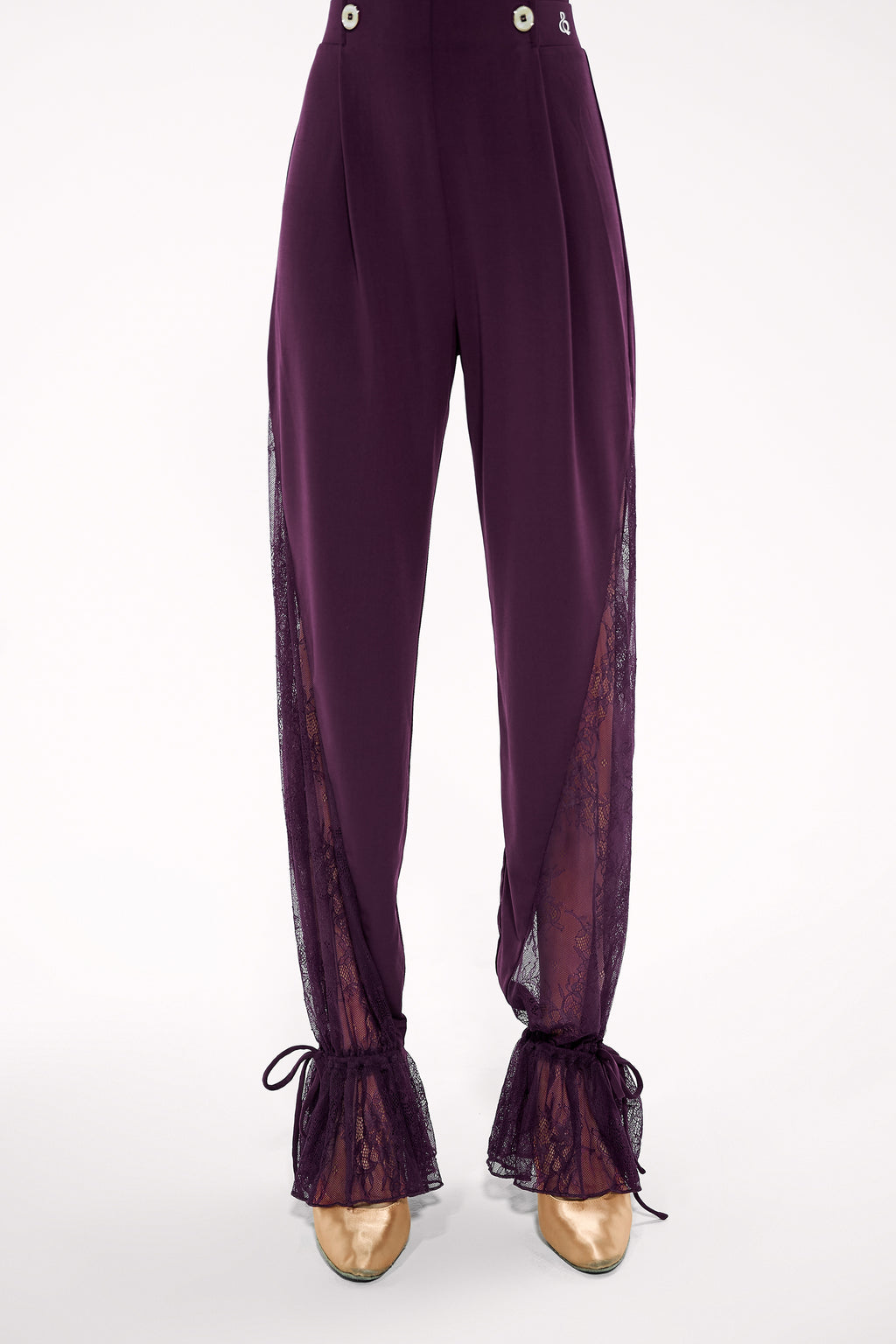 DANCE QUEEN 785-2 Plum Autumn Llimited Color Limited Lace Ballroom Trouser