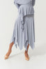 DANCE QUEEN 820-8 Light Gray Irregular Float Ballroom Practice Dancing Skirt