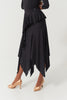 DANCE QUEEN 820 Black Irregular Float Ballroom Practice Dancing Skirt