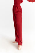 DANCE QUEEN 942-6 Red Wide Leg Ballroom Practice Dancing Trouser