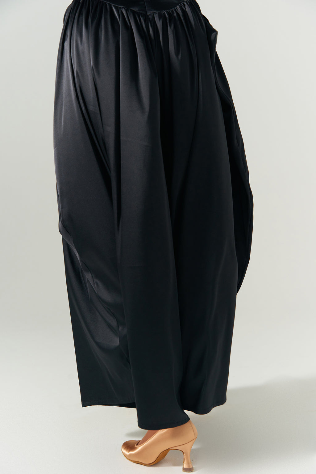 DQ-465 DANCE QUEEN Flowing Elegance Satin Wide Leg Trousers