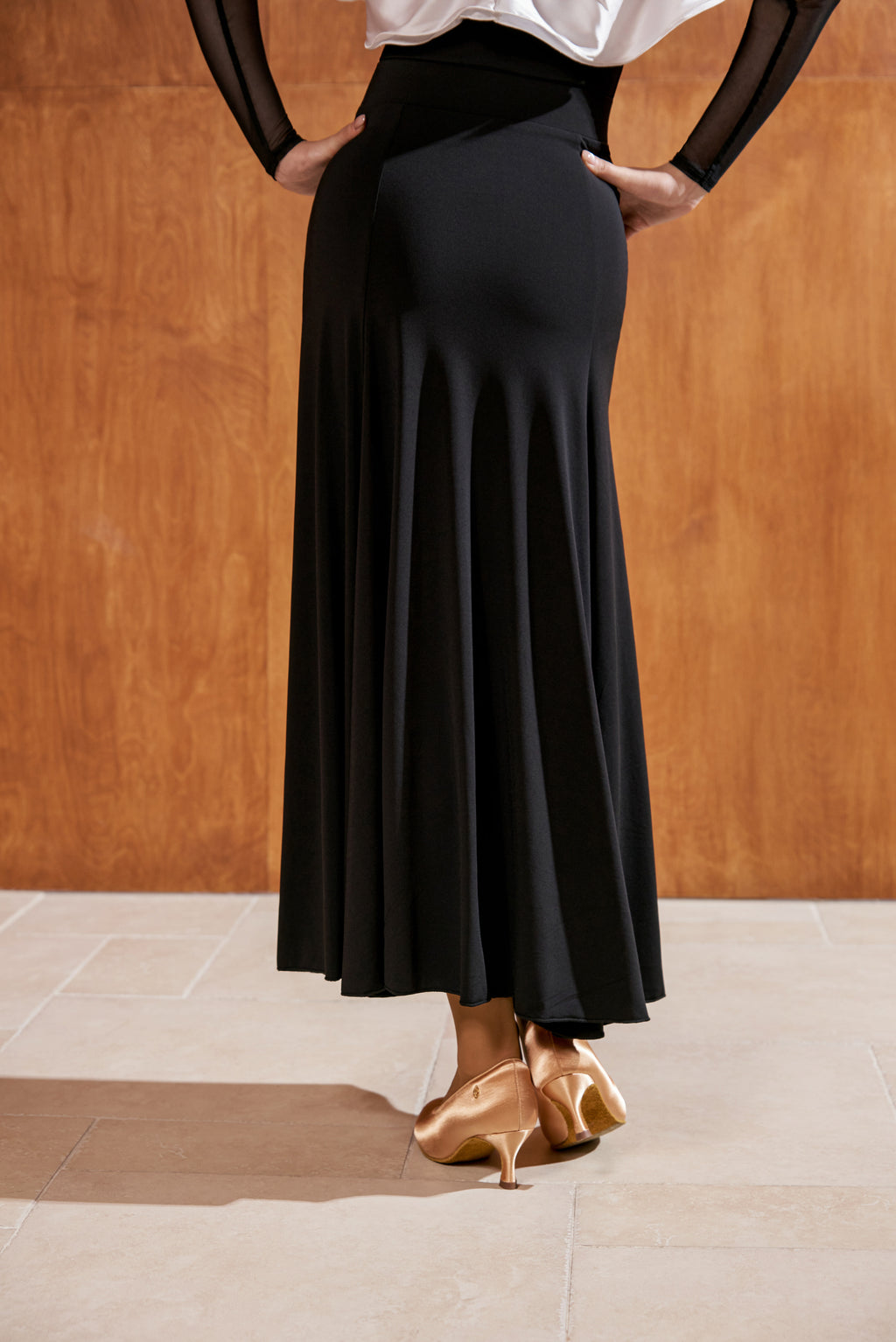 DANCE QUEEN 391 Black Classic Simple Dancing Ballroom Skirt