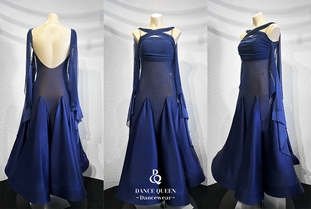 DANCE QUEEN Blue Custom Made Show Dress