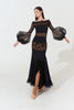 DANCE QUEEN 1078 Classic Black Lace Custom Made Show Pactice Dress