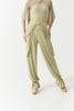 DANCE QUEEN 1144-5 Jade Green Float Knot Ballroom Dancewear Practice Tie-up Jogger Trouser