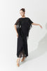 DANCE QUEEN 1151 Asymmetrical Mesh Sleeve Lace Hem Custom Made Ballroom Practice Dress
