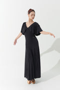 DANCE QUEEN 1152 Multilayered Ruffle Sleeve Custom Made Ballroom Practice Dress