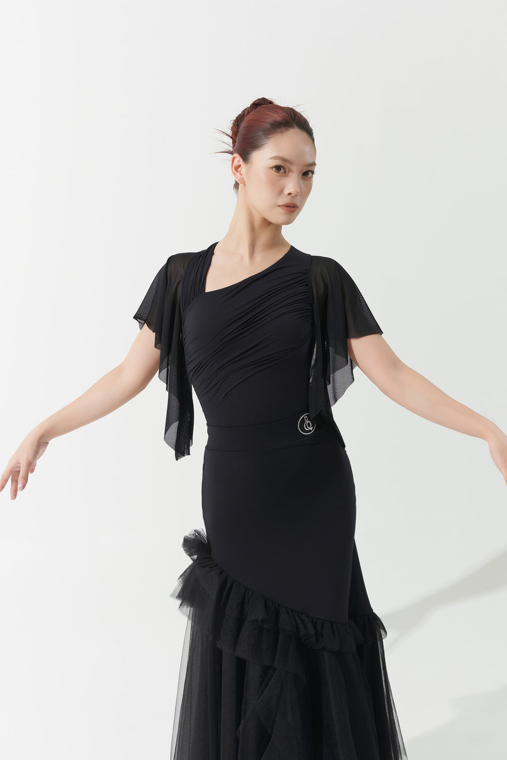 mesh leotard dress Long Mesh Dress Leotard Claire at Lulli Dancewear