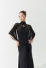 DANCE QUEEN 1171 Black Metal Clasp Mesh Short Sleeve Ballroom Leotard
