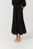 DANCE QUEEN 1177 Black Basic Front Float Ballroom Practice Dancing Skirt