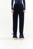 DANCE QUEEN 266-24 Navy Blue Velvet Ankle Strap Ballroom Practice Dance Sport Trouser